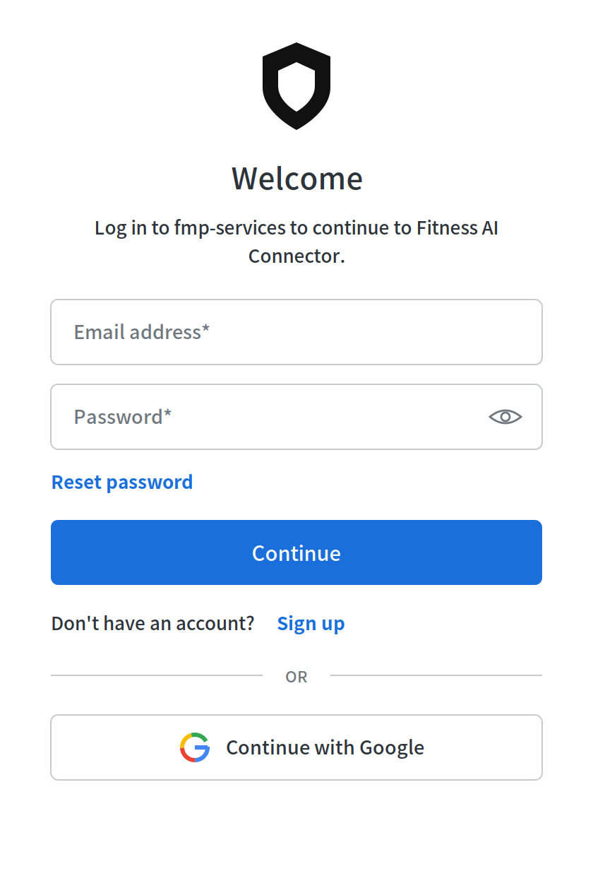 fmp-services sign-in screen