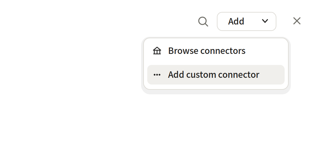 Open the Connectors Screen and Add