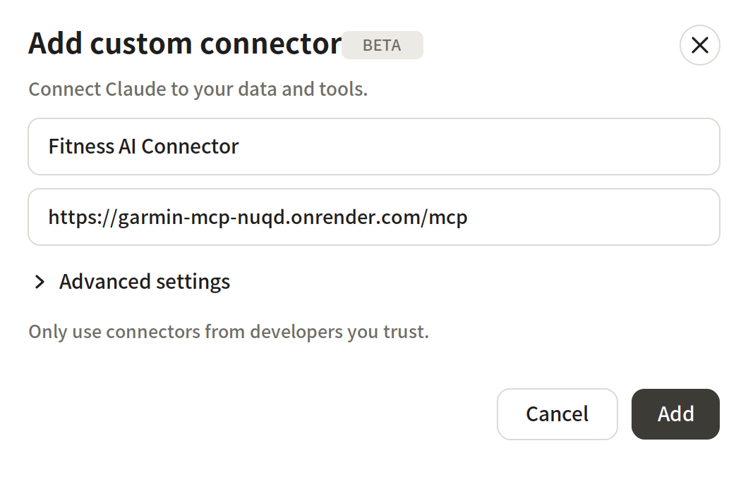 Enter the Name and URL, Then Add